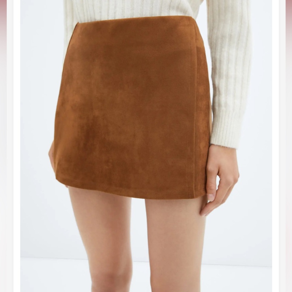 Zara Suede-like Mini Skirt